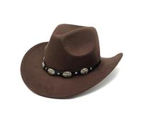 Generisch Cinema Cuore Film Fedora Fedora Fedoras Uomini larghi per le Donne Vestito Cappello Donne e Cappelli Baseball Cappelli Camicia Cowboy Uomo, caffè, M