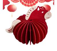 Generisch Cinese New Year Decorations 2026 - Horse Felt Lantern Ornaments | Handmade Felt Material Festive Home and Office Decor, Housewarming, Shop or Restaurant Display, Cultural Holiday Accent