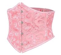 Generisch Cintura addominale cintura per vita da indossare all'aperto, a spina di pesce, guarnizione per il petto, corsetto, Colore: rosa., L