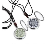 Generisch Ciondolo For Antenna A Campo Magnetico Da 2 Pezzi | Disco Polarizzato 30 Mm All'interno, Collana For Il Bilancio Energetico, Design Con Coperchio Apribile, For La Meditazione