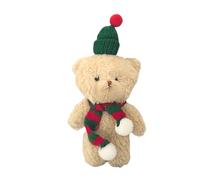 Generisch Ciondolo in peluche | morbido orso da collezione | ciondolo a portafoglio con una sciarpa e un cappello, per bambini, adulti, ragazze, compleanni, lauree, vacanze, marrone, Siehe
