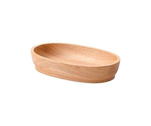 Generisch Ciotola a forma di barca, vintage, rustico, piccolo vassoio a forma di barca, in legno massiccio, decorazione da tavolo, per pane, panini, caramelle, pasti, frutti di mare