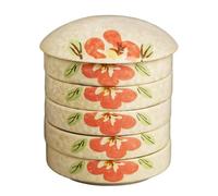 Generisch Ciotola per miscelare acquerelli con coperchio, tavolozza in ceramica in stile tradizionale cinese, 5 ciotole per inchiostro e acquerello, leggera, resistente, regalo per artisti e amanti