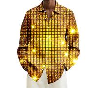 Generisch Classica camicia casual da lavoro, in materiale elasticizzato senza pieghe, formale e confortevole, grigio., 3XL