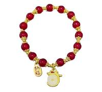 Generisch Classico Bracciale Uomo Luna Gioielli Handmade Pi Yao Drago Pendente Braccialetto Cinese Braccialetti New Year For Women Per Mm Classico Bracciale Donne Anelli, Taglia unica, Cristallo