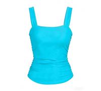 Generisch Classico set tankini da donna con top senza spalline - Costume da bagno in due pezzi per una perfetta vacanza in spiaggia, comodo e sportivo ed elegante, Blu, M