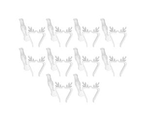 Generisch Clip per natalizie per esterni, 10 pezzi di a LED, per grondaia, robusto supporto per tegole per tetto, terrazza, casa, facciata, albero baldacchino