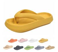 Generisch Cloudies - Flop in EVA leggero per uomo e donna | Sandali da spiaggia antiscivolo con imbottitura CloudSoft, giallo., 42/43 EU