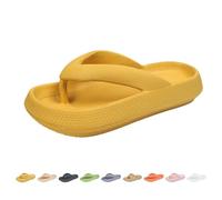 Generisch Cloudies Infradito da Donna Morbide Sandali Slides, Infradito Comodi Sandali da Bagno EVA, giallo., 44/45 EU