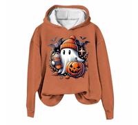 Generisch Club Party Carnevale Halloween Costume Gothic Punk Bandage Casual Maglione a maniche lunghe Relaxed Fit Felpe Donna Halloween Gothic Scheletro Hoodie Crop Top, Felpa con cappuccio B4