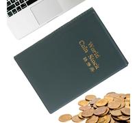 Generisch Coin Organizer-15 x 11 cm Compact Collector's Book, album senza acidi a 120 grid | Cuscinetto protettivo con 120 sezioni per monete, medaglie, museo mostra conservazione culturale