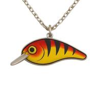 Generisch Collana con ciondolo a forma di esca da pesca, leggera e impermeabile | Collana con ciondolo a forma di pesce colorato, motivo marittimo, tema estate, vacanze, viaggi, nuoto, surf