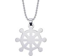 Generisch Collana con ciondolo a forma di ruota di Dharma, gioiello alla moda per donne e uomini
