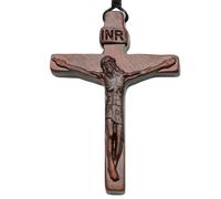Generisch Collana Crocifisso | Legno di sandalo, 6 x 4,2 cm, /nero