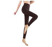 Generisch Collant da donna, caldo, ispessito, silken Mist senza cuciture, in pile elasticizzato, termale, con colore solido, morbido tessuto non tessuto, leggings invernali a vita alta, elasticizzati