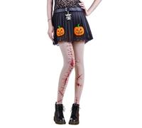 Generisch Collant da donna con macchie di sangue per feste spaventose, misto cotone, design con macchie di sangue, look spaventoso, ideali per feste in costume e cosplay