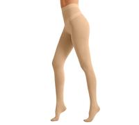 Generisch Collant in velluto opaco per l'inverno, morbidi e caldi, con pizzo rinforzato e comoda cintura per un comfort tutto il giorno, beige., L