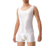 Generisch Collant plus size ad alta elasticità, sottile, trasparente, olio, lucentezza brillante, collant lisci come la seta, cavallo aperto, gusto sexy, bianco, L