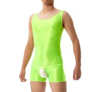 Generisch Collant plus size ad alta elasticità, sottile, trasparente, olio, lucentezza brillante, collant lisci come la seta, cavallo aperto, gusto sexy, verde, L