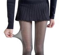 Generisch Collant trasparenti lucidi come elegante compagno di tutti i giorni con comoda vestibilità elastica, design senza cuciture, Nero , Taglia unica