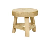 Generisch Colonna per piante, sottovaso rotondo in legno, supporto per piante in vaso, per terrazza, balcone, soggiorno, cucina, cortile, giardino, casa