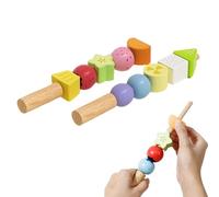 Generisch Color Matching Toys - Educational Color Recognition Blocks Game, Wooden Peg Board Set for Fine Motor Skills & Pattern Sorting Activity | for Home Classroom School