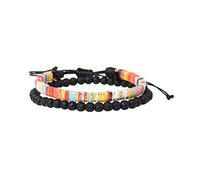 Generisch Colori Uomini Regalo Gioielli Anelli Donne Sottile Catena Corda A Mano Spiaggia Bracciale Colorato Bracciale Boemia Bracciale Messaggi Perline Gioielli, Taglia unica, Pietra naturale