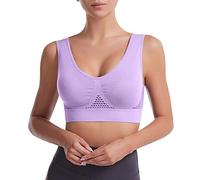 Generisch Come Hot Cakes Hollow Sport Sport Traspirante Comodo Senza Fili Reggiseno Intimo Sportivo Donne, b, XXL