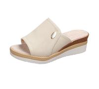 Generisch Commercio Estero Con Pantofole Femminile Europa E Gli Stati E Gli Stati Di Spessore Con La Spiaggia Casual Bocca Sandali Pantofole Del Diabetico Scarpe Donna, bianco, 41 EU