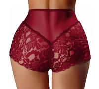Generisch Comode mutandine da donna con design in pizzo per il tempo libero, perfette per t-shirt, per tutta la stagione, con informazioni dettagliate sulle taglie (rosso, XL)