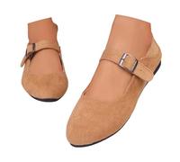 Generisch Comode pantofole con una cinghia, ballerine che sono versatili - Comodo Loafer per tutti i giorni, cachi, 39 EU