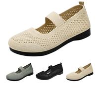 Generisch Comode Sneaker Traspirante Maglia Memory Foam Donne Comfort Sandali Estate Leggeri Scarpe Ortopediche Da Donna Larga H Infermiera Estate, beige., 39 EU