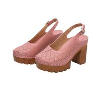 Generisch Comodi sandali estivi da donna, sandali estivi di alta qualità, dimensioni con tacco a blocco e suola spessa per donne più grandi, eleganti scarpe da spiaggia per un aspetto perfetto, Colore