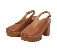 Generisch Comodi sandali estivi da donna, sandali estivi di alta qualità, dimensioni con tacco a blocco e suola spessa per donne più grandi, eleganti scarpe da spiaggia per un aspetto perfetto