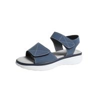 Generisch Comodi sandali piatti taglie forti per le giornate estive, scarpe casual per il tempo libero dal design alla moda da donna, Blu marino, 39 EU X-Stretta
