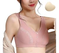 Generisch Comodo reggiseno per protesi toraciche per sostenere il post assistenza. Design con chiusura frontale ideale per l'uso quotidiano. Opzione versatile ed elegante per le donne., Colore: rosa