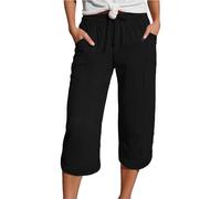 Generisch Compatibile con abbigliamento protettivo per moto, pantaloni da donna, in tessuto elasticizzato nero, Nero , M