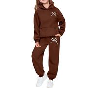 Generisch Completo casual con felpa con cappuccio e pantaloni con lettere, set da due pezzi per il tempo libero per tutti i giorni, scuola, attività all'aperto, maniche lunghe con stampa elasticizzata