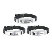 Generisch Con Argento Bracciale Piccolo Acciaio Anelli 2021 Braccialetti Bracciale Acciaio Naturale 4 Mm Anelli, Taglia unica, Silica gel