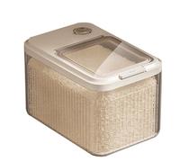 Generisch Contenitore da 6 l con coperchio da cucina, 23 x 16 x 18,5 cm, in plastica, con coperchio, per farina e riso, contenitore per animali domestici, cibo per cani