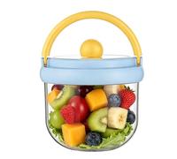 Generisch Contenitore per alimenti portatile per insalata, con manico | Contenitore per insalate, snack, lavoro, viaggi, picnic, ufficio, fitness, campeggio, attività all'aperto