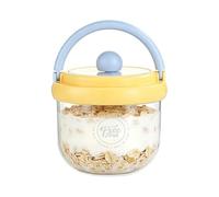 Generisch Contenitore per avena notturna, contenitore per insalata con manico, in termico, per donne, uomini, studenti, viaggi, diete, ufficio, palestra, picnic, viaggi, scuola, campeggio