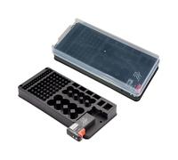 Generisch Contenitore per batterie - 14,49 x 6,89 x 2,76 pollici HIPS PP ABS struttura impermeabile, antipolvere con design a prova di perdita, organizzatore per la casa per batterie a celle D C AA