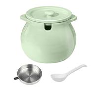 Generisch Contenitore per grasso da cucina, 1500 ml, grasso in ceramica, pancetta con setaccio e spatola, per cucinare e cuocere durante le vacanze, il fine settimana, per la colazione e