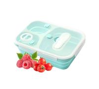 Generisch Contenitore per il pranzo per adulti, pieghevole, a prova di perdite, contenitore per il pranzo portatile, con scomparti, in silicone, per il pranzo