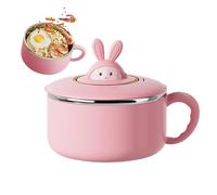 Generisch Contenitore per insalata e pranzo | 1,2 l Instant Noodle Stoviglie | Grande scolapiatti in acciaio - Per zuppe di riso, per la casa, cucina in viaggio