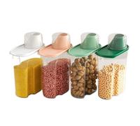 Generisch Contenitore per la conservazione dei liquori, 4 pezzi da 2,5 l, Airtight Clear Organization with Lid For Food Pantry Sugar Rice Baking Dry Cookie Snack Freezer Grain Powder Coffee Bean