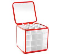 Generisch Contenitore per ornamenti - 64 griglia, organizer per il petto, decorazione natalizia, con il nostro ornamento, protegge le tue decorazioni dai danni