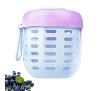 Generisch Contenitore portatile per frutta, da 500 ml, con manico, contenitore per frutta e insalata, con scolapiatti, per picnic, feste, ufficio, viaggi, campeggio, attività all'aperto, scuola
