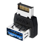 Generisch Convertitore pannello frontale USB 3.1 tipo C | Scheda madre per computer, adattatore di interfaccia USB 3.1 di tipo C, connettore di configurazione plug and play a 90 gradi